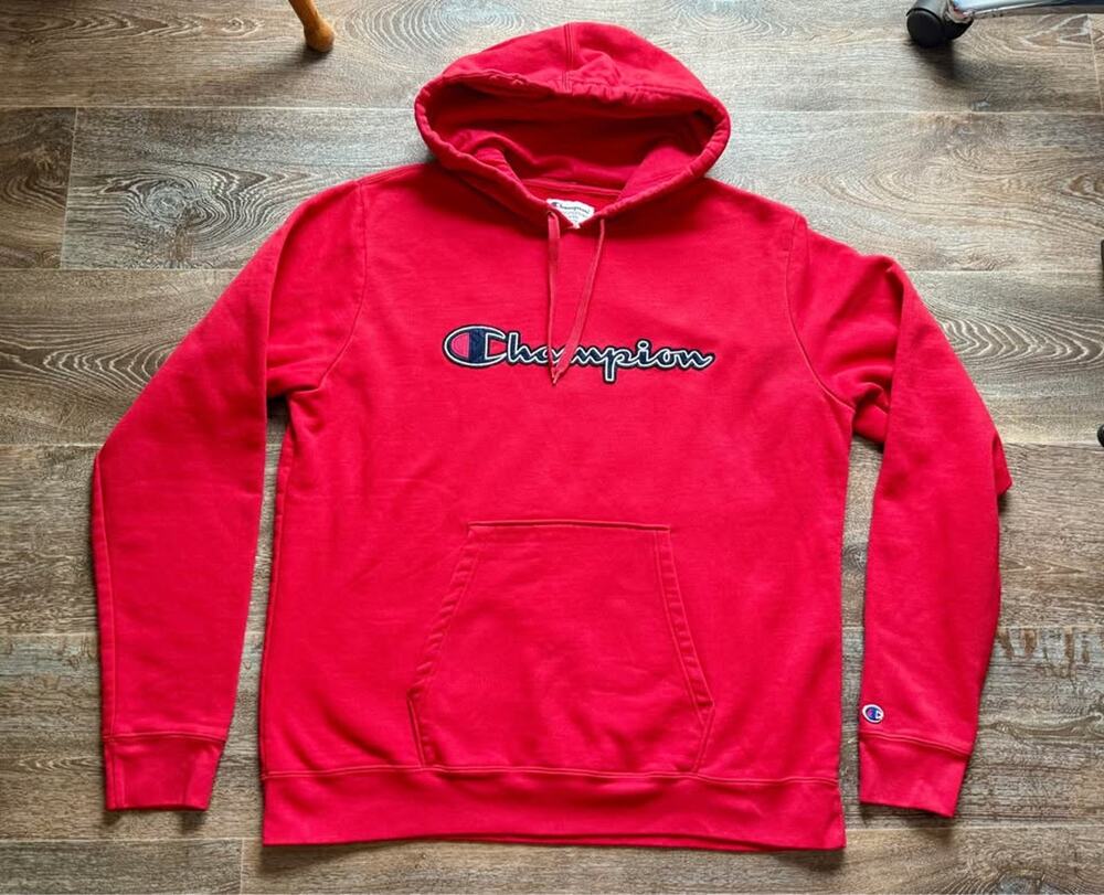Men’s Champion Red Pullover Hoodie Size XL